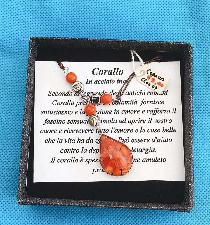 Collana Ciondolo Corallo Bamboo CCor03