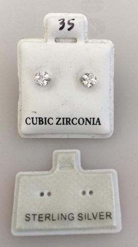 Orecchini Cristallo Bianco CZ035