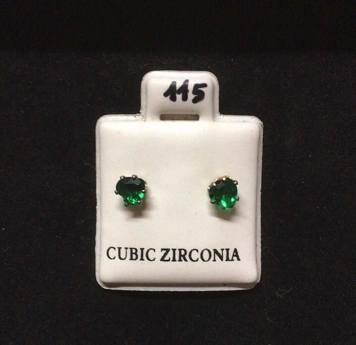 Orecchini Cristallo Verde CZ115