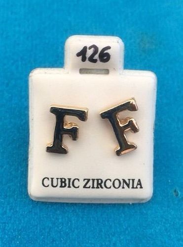 Orecchini Lettere F CZ126