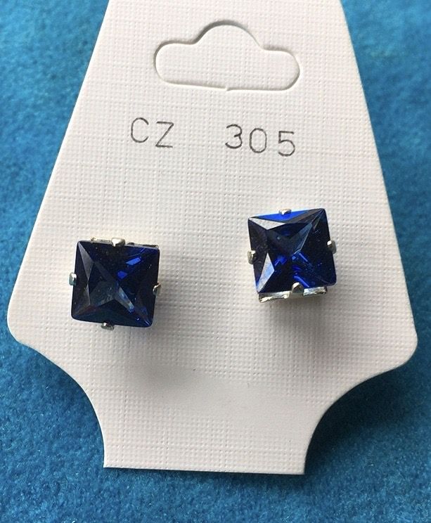 Orecchini Cristalli Blu CZ305