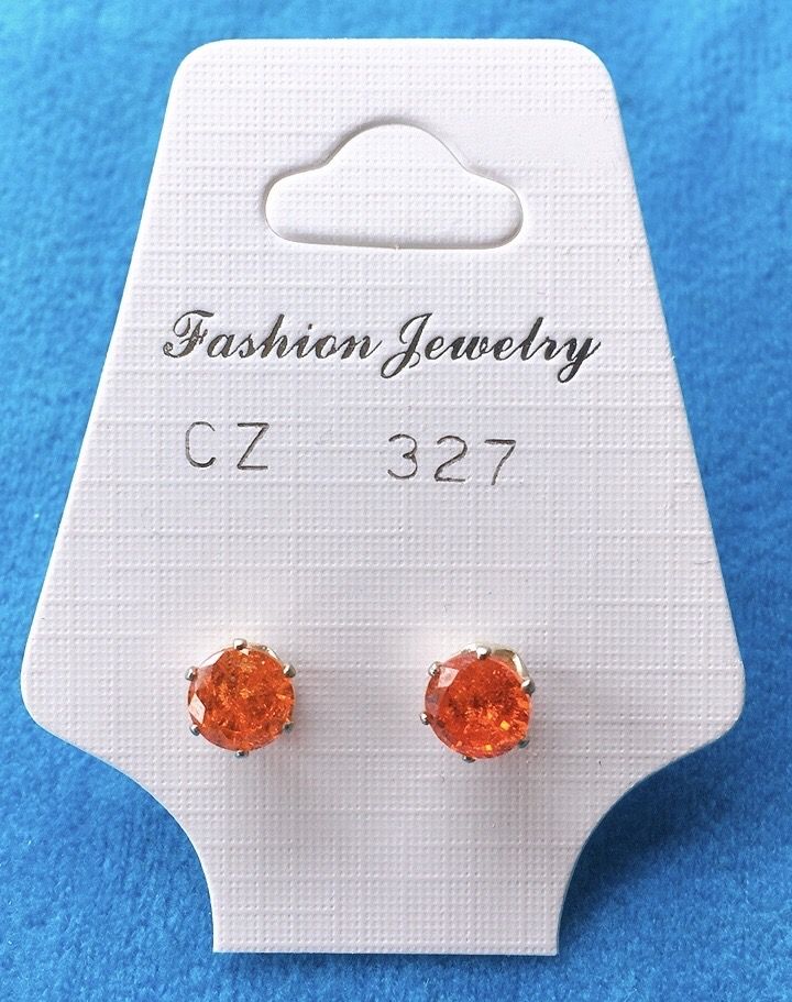 Orecchini Cristalli Arancio CZ327