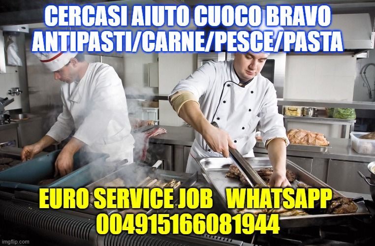 cercasi aiuton cuoco bravo 1500 vitto+alloggio