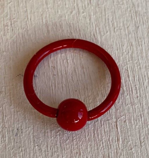 Piercing Nippe Anello Rosso ( PNip126 )